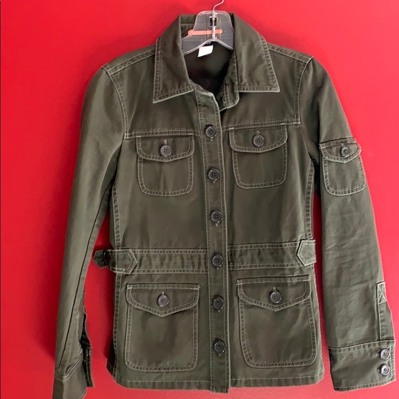 J. Crew Utility Jacket- Army Green Cotton Sz S - Picture 12 of 12